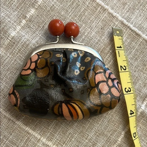 Floral Print Women's Fossil Coin Purse- Vintage - Picture 10 of 10